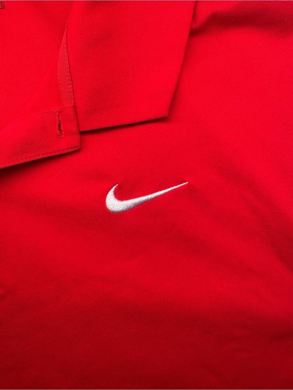 Nike Dri-Fit Red Men’s Polo with White Swoosh Size Xtra Large